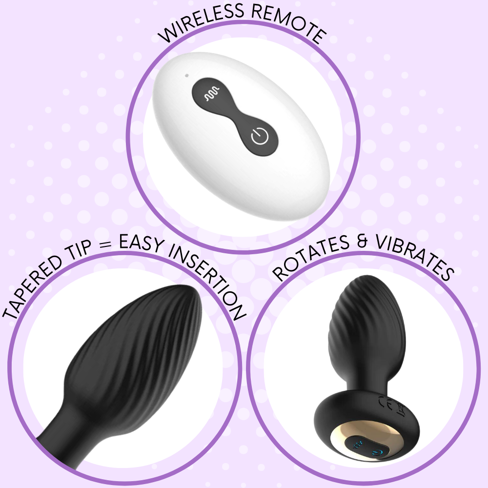 THE RIMMER Wireless Rotating & Rim Job Silicone Anal Plug