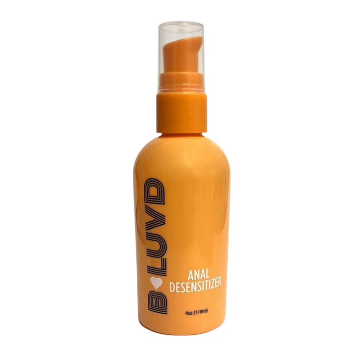 frontside of B-Luvd Anal Desensitizing Lubricant 4oz bottle
