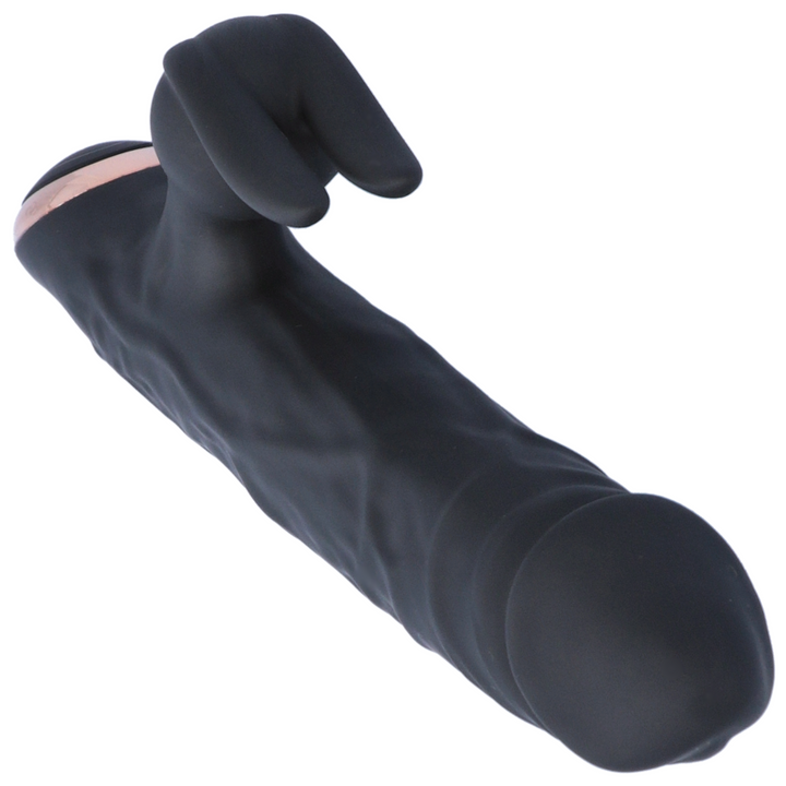 view of shaft and tip of black Bato adult toy