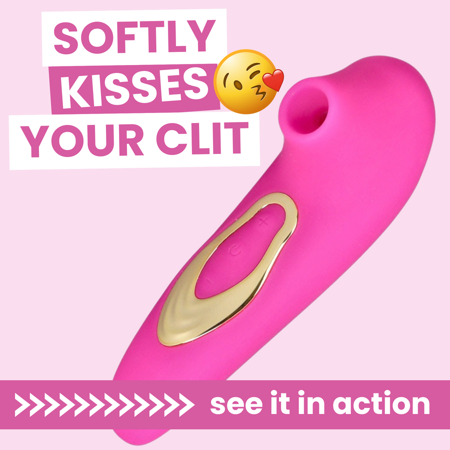 Dolce Silicone Air Pulsating Clit Stimulator. softly kisses your clit, see it in action. pink air pulse vibe