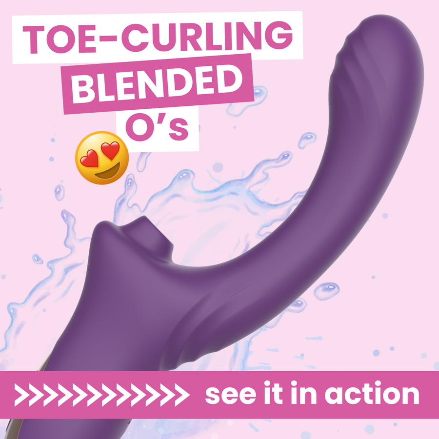 G-Spot Rabbit Vibrator with Suction Toe-curling blended o's see it in action