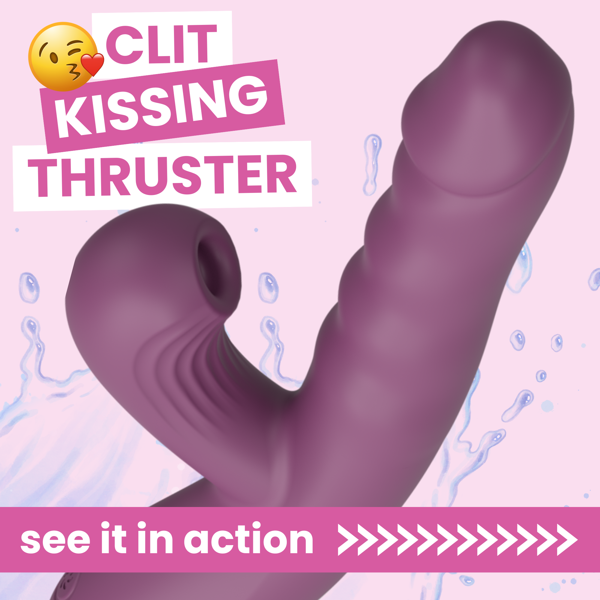 The Suck & Thrust Dual Action Vibrator Air Pulses + G-Spot Thruster TooTimid.com The Suck & Thrust Dual Action Vibrator Air Pulses + G-Spot Thruster TooTimid.com