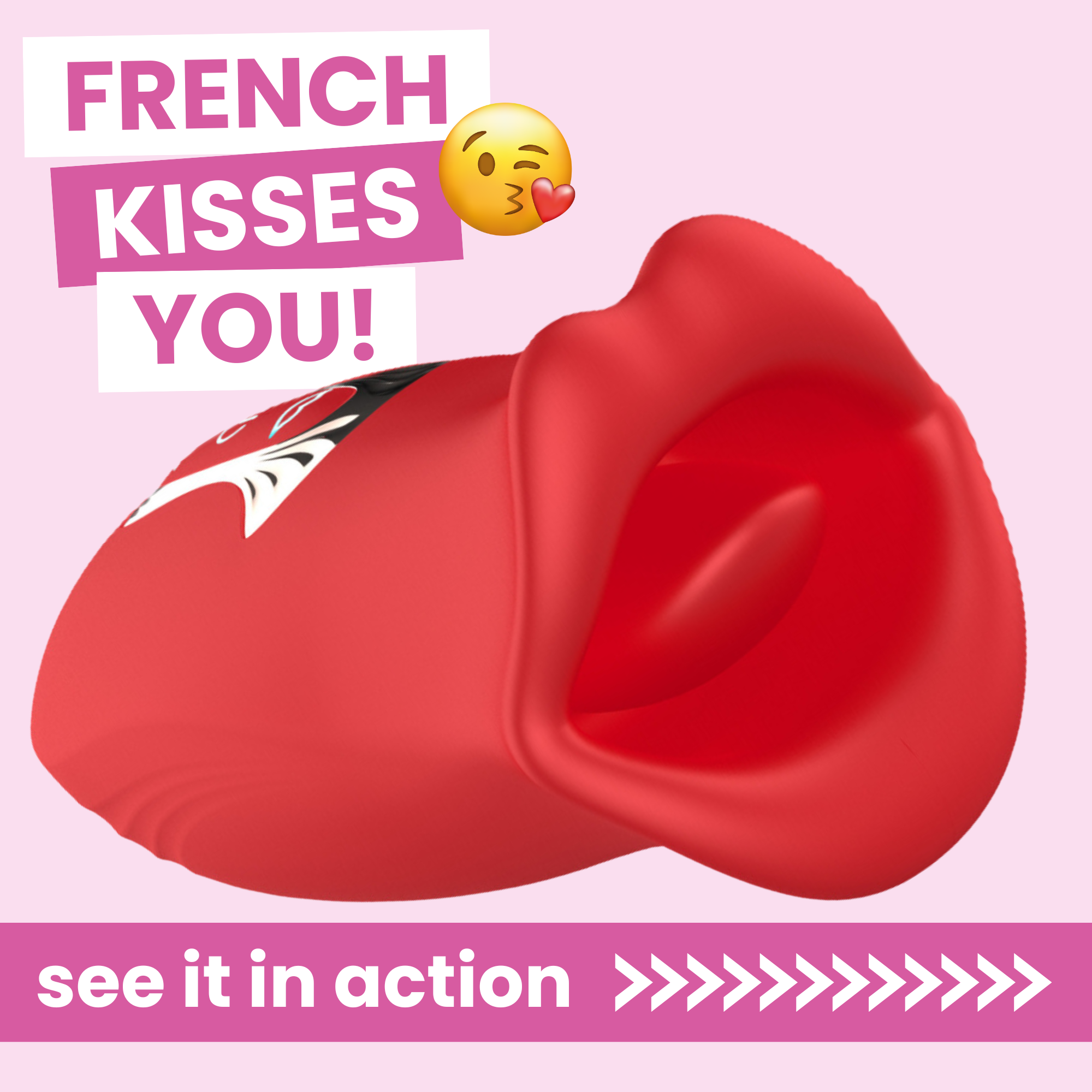 French Kiss Biting & Licking Moving Mouth Tongue Vibrator TooTimid.com French Kiss Biting & Licking Moving Mouth Tongue Vibrator TooTimid.com