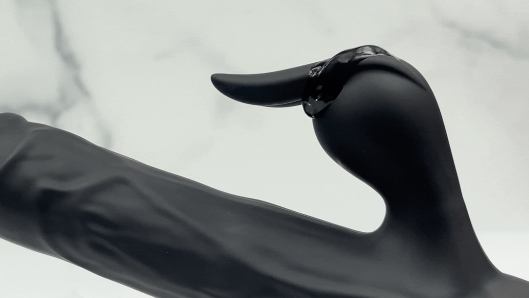 GIF of lube jiggling on rabbit from Bato Plus toy