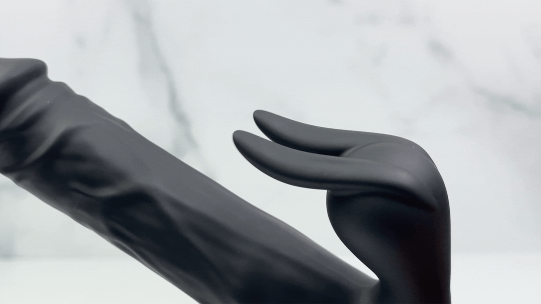 GIF of ears from rabbit twitching from vibrations