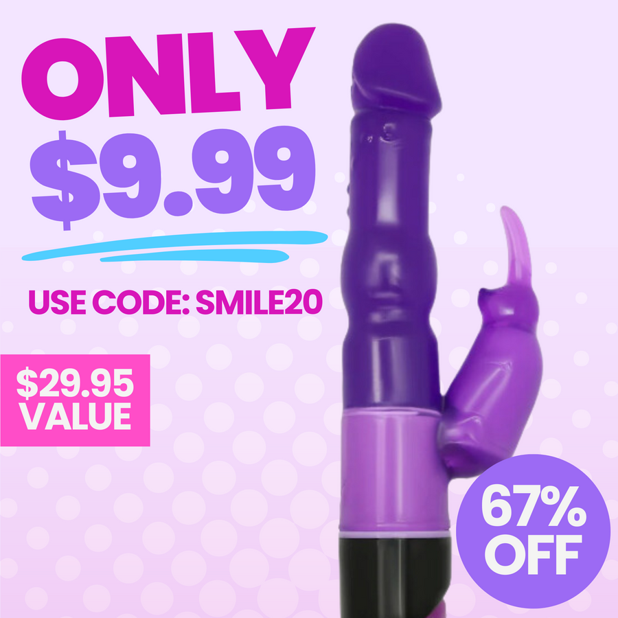 Get this power rabbit vibrator for only $9.99 with code: SMILE20 at checkout.