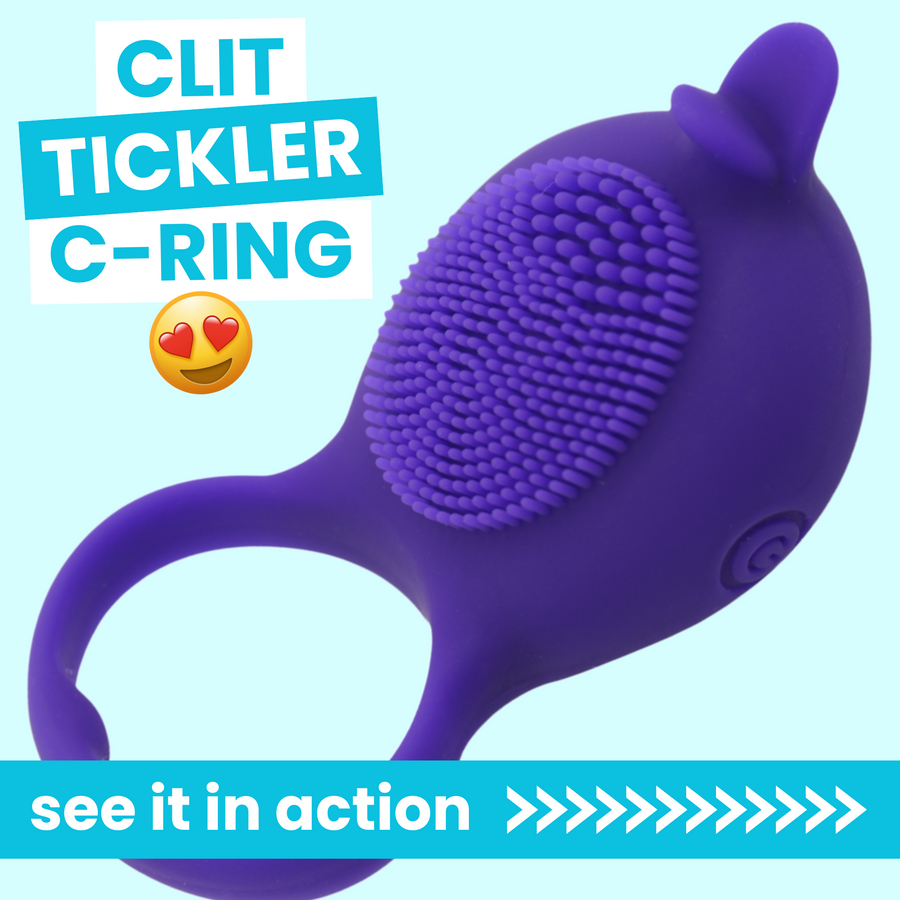 Silicone Clit Stimulating Vibrating Cock Ring For Couples CLIT TICKLER Cock RING see it in action