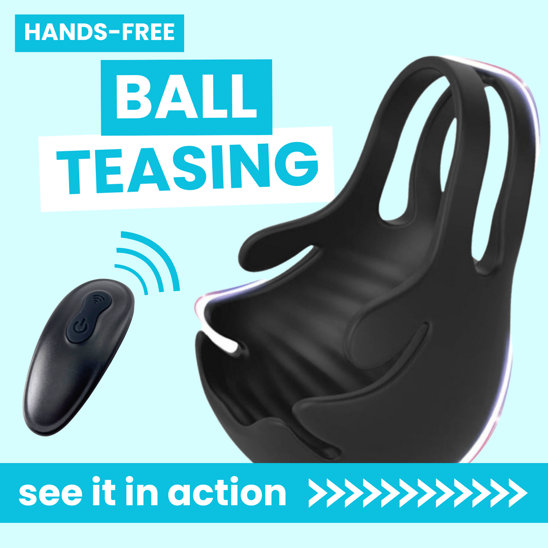 Sila Cock Ring and Vibrating Ball Sack Massager. From Quick Finishes To Lasting Longer hands-free ball teasing see it in action