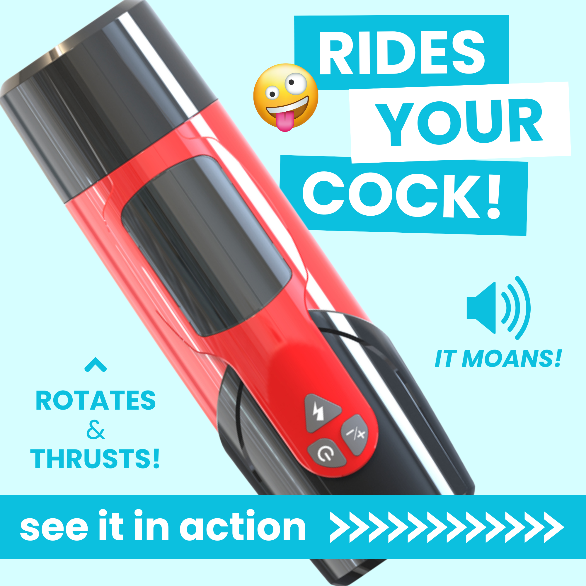 MOANIQUE Telescopic Moaning Hands-Free Masturbator - Rotates and Thrus TooTimid.com MOANIQUE Telescopic Moaning Hands-Free Masturbator - Rotates and Thrus TooTimid.com