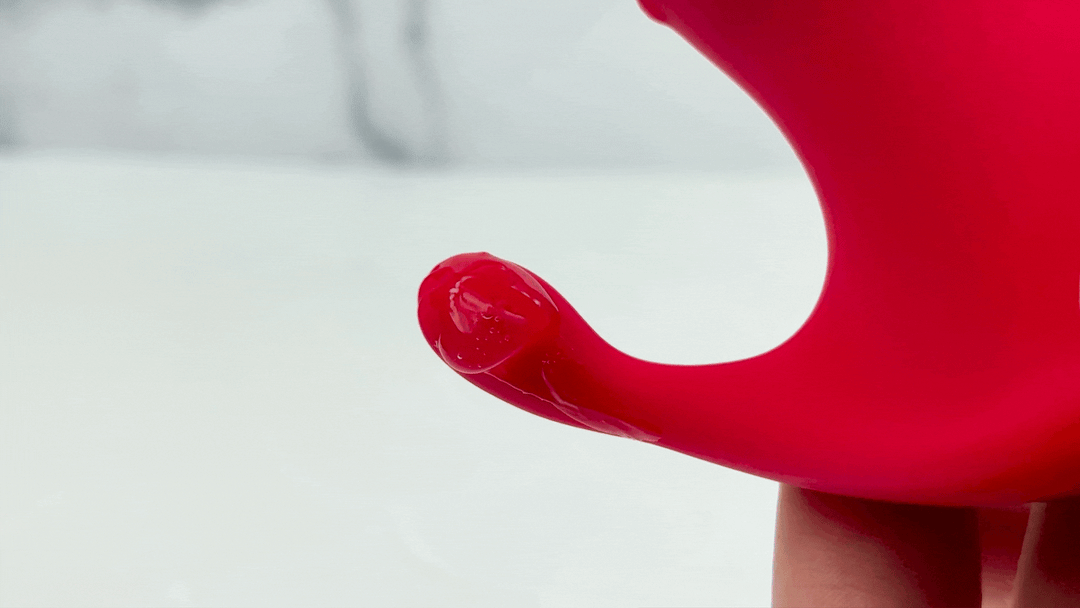 GIF of Temptation Trio lubricant on anal stimulator