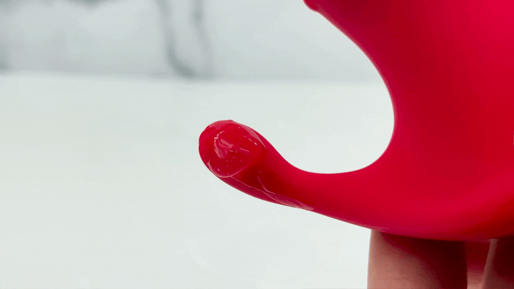 GIF of Temptation Trio lubricant on anal stimulator