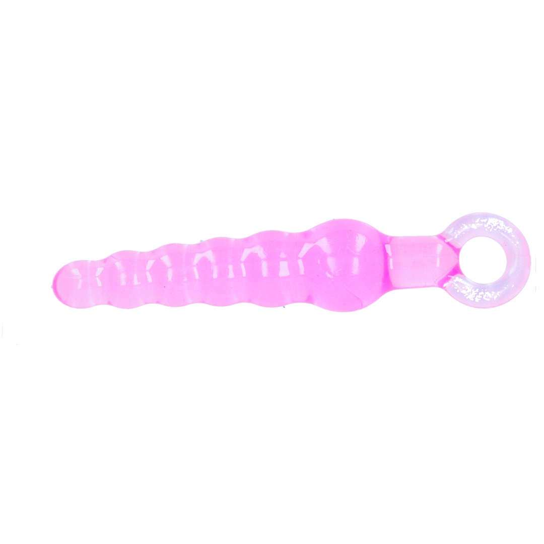 pink anal beads with pull loop