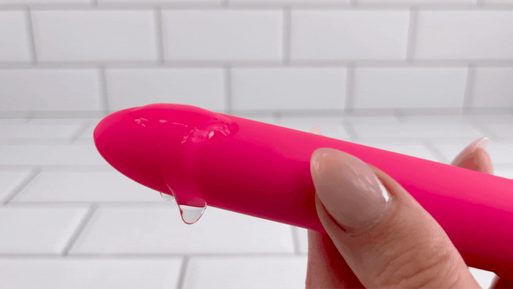 GIF of Sorority Party Vibe with lube vibrating off of it