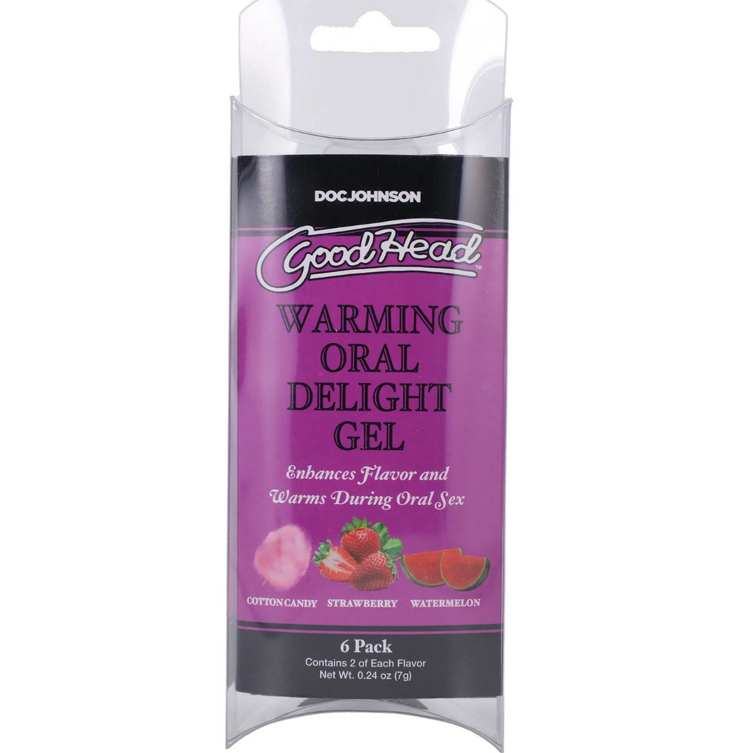GoodHead Warming Head Oral Delight Gel .24oz (6 Pack) - Assorted image of packaging.