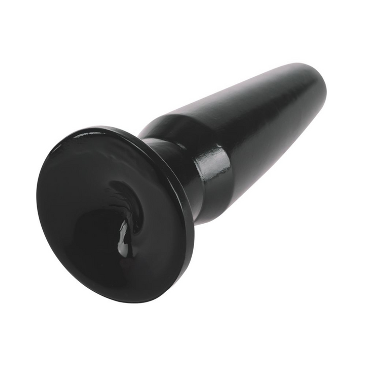 Side view tapered black anal plug