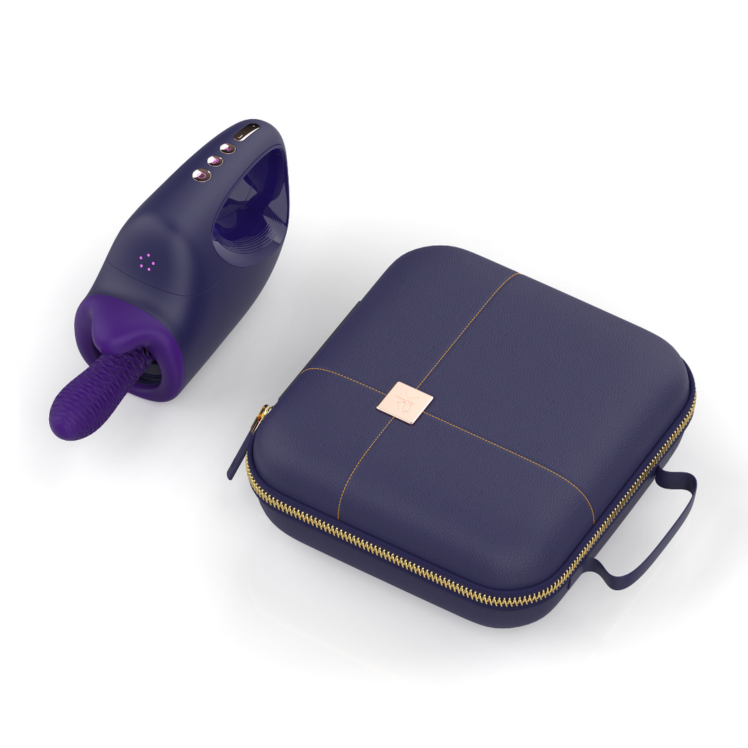 Purple sex machine with carrying case