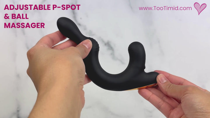 Video showing p-spot vibe features and being used on a model of a male