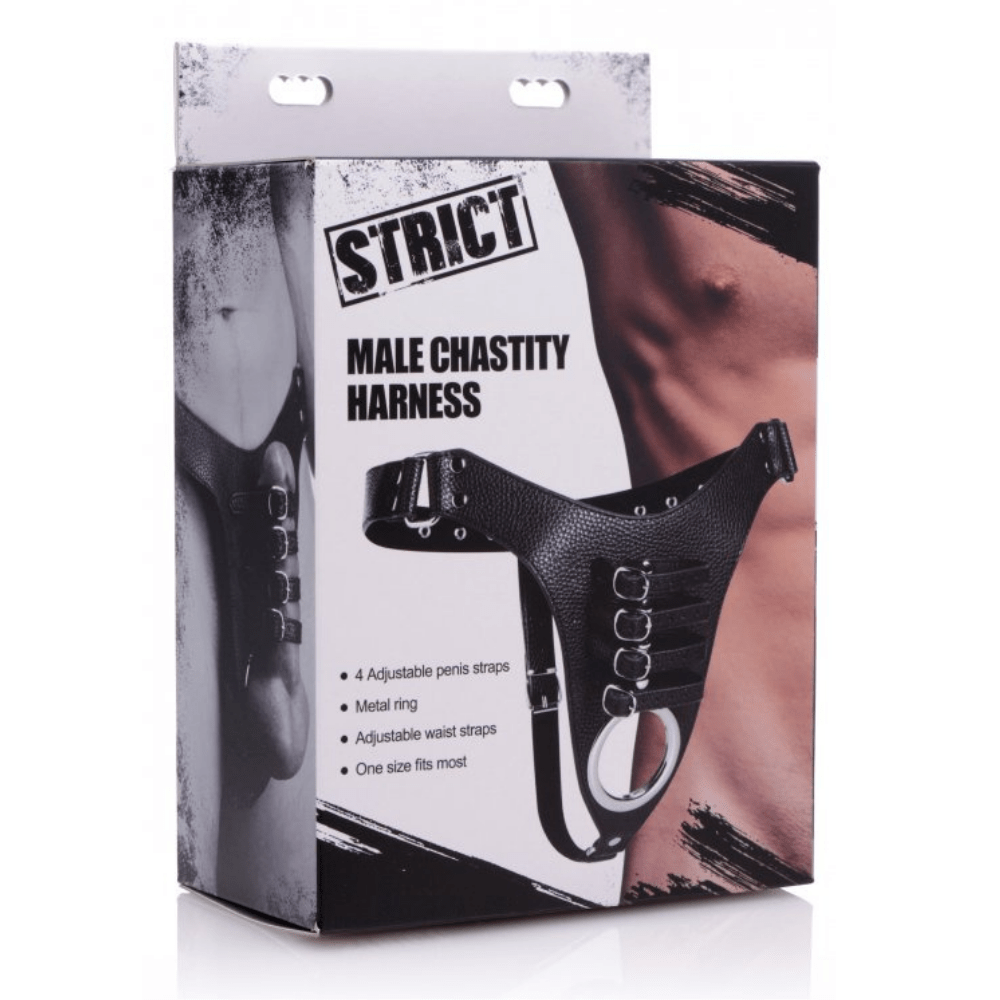 Image of the product packaging of the chastity harness.