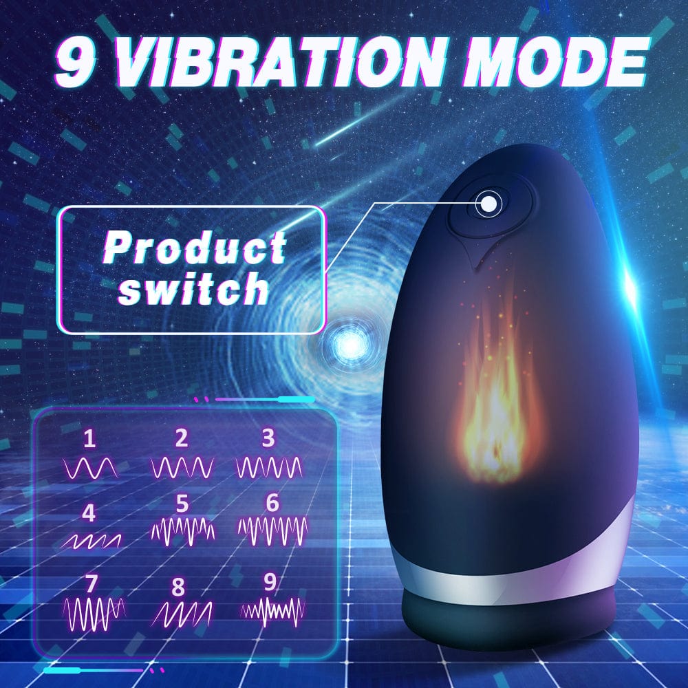 Heated vibrating stroker has 9 different vibration modes.
