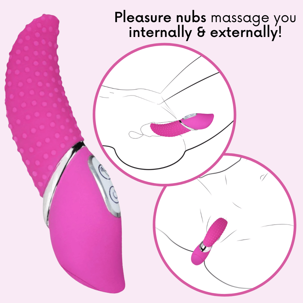 Pleasure nubs massage you internally and externally!