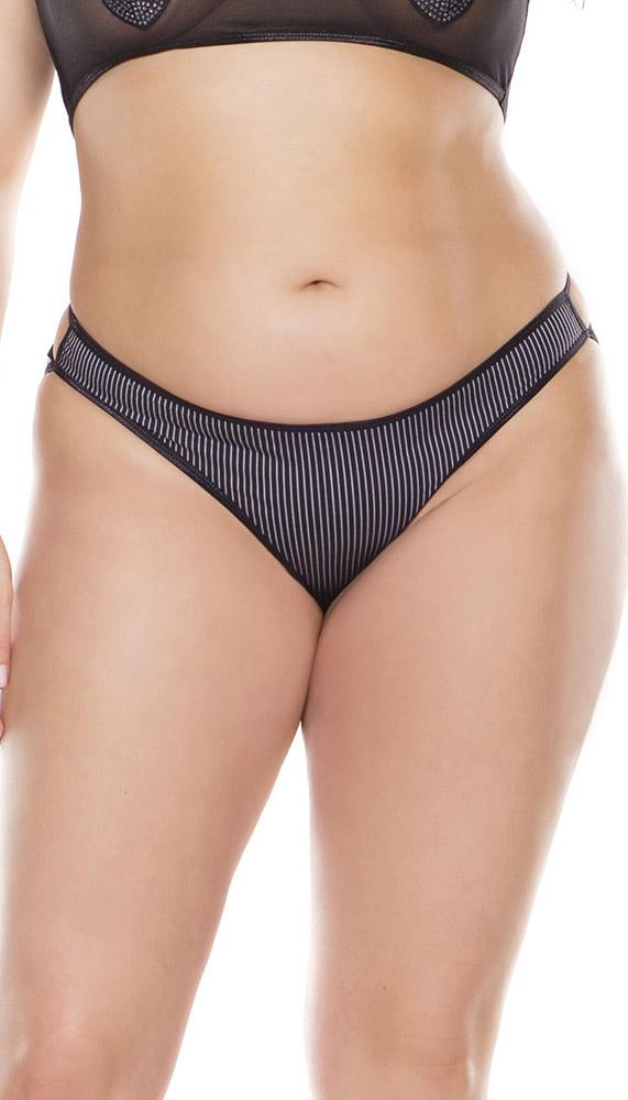 Seductive Strappy Crotchless Panty - Lingerie