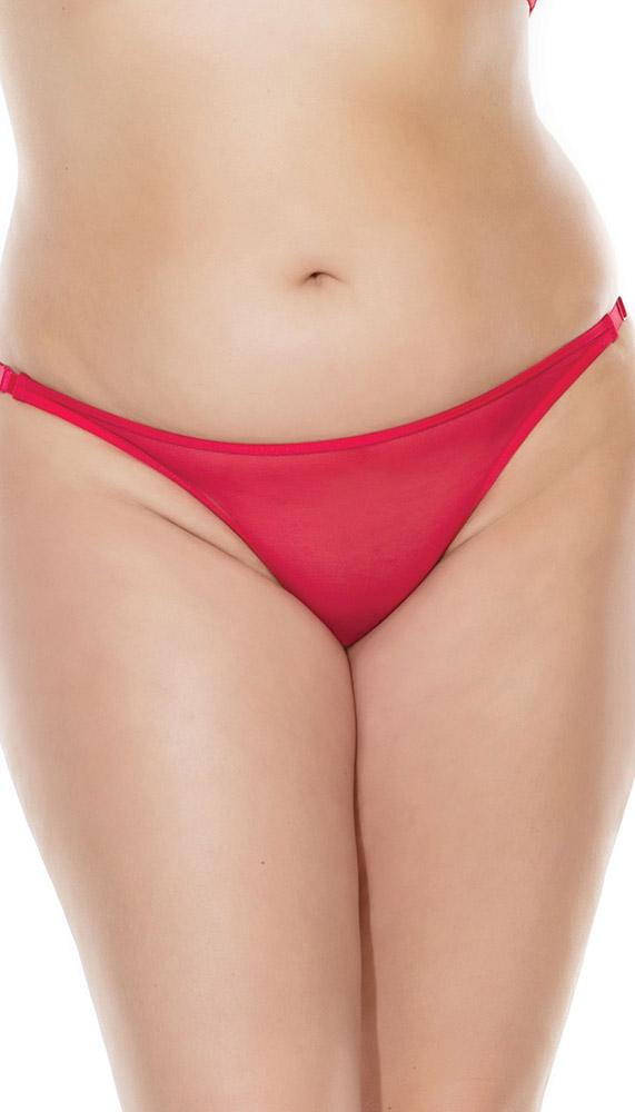 Seductive Red Bow Back Thong Panty - Lingerie