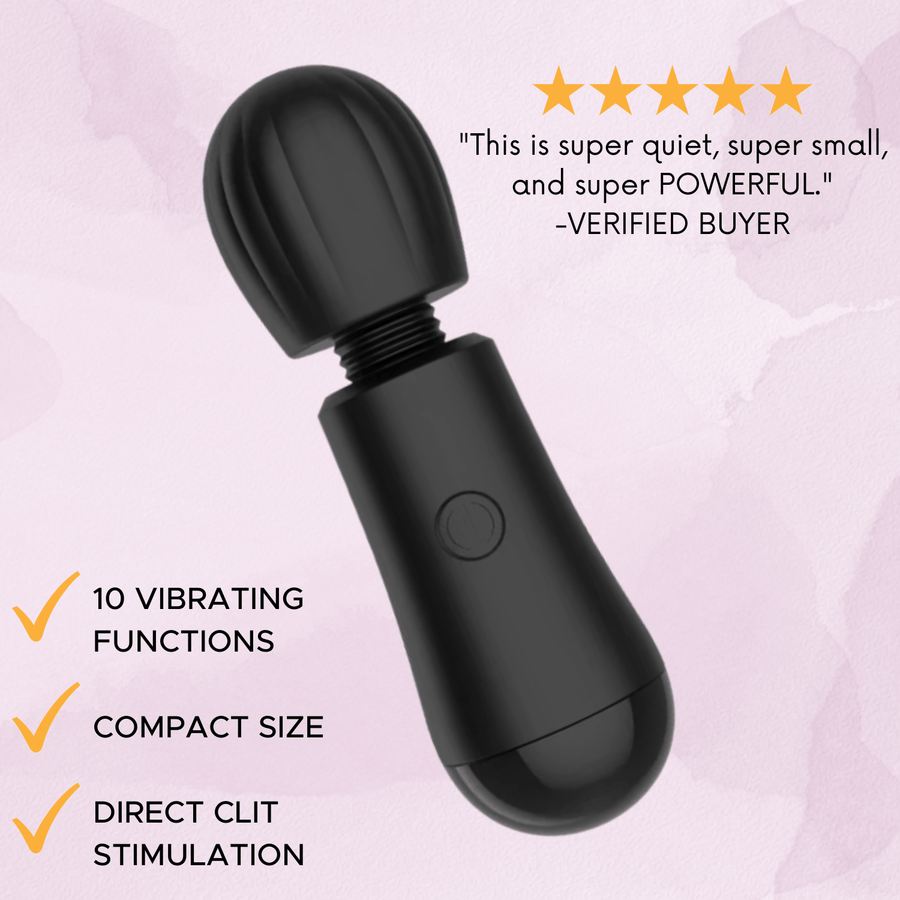This is super quiet, super small, and super POWERFUL. Verified buyer. 10 vibrating functions. Compact size. Direct clit stimulation.