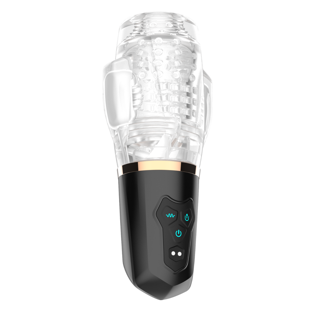 vibrating male masturbator facing front right