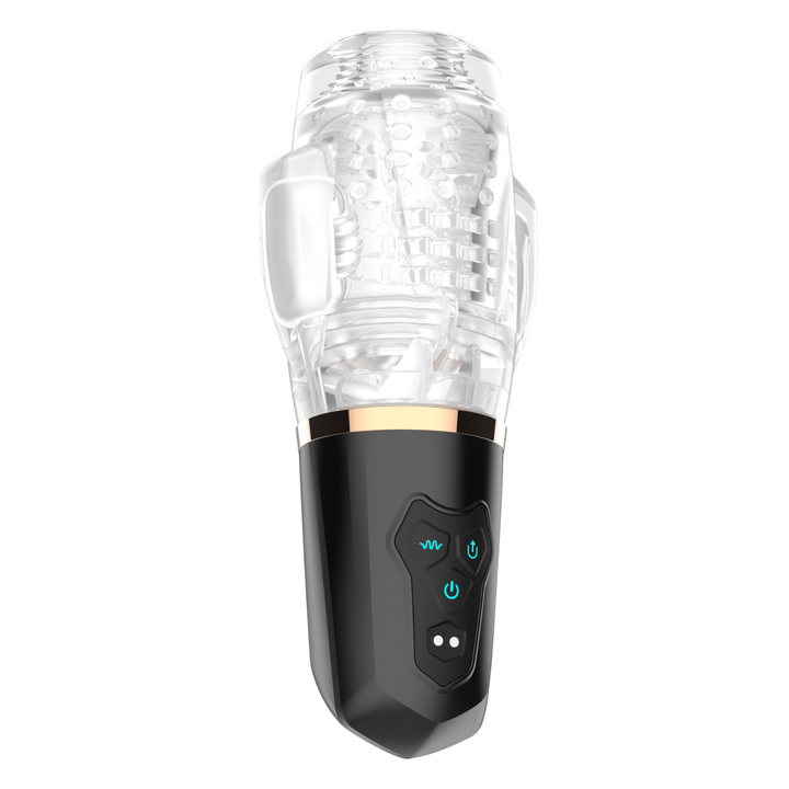 vibrating male masturbator facing front right