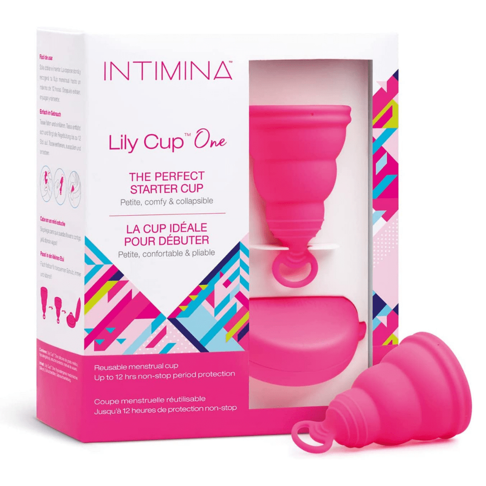 Image of the product packaging of the menstrual cup.