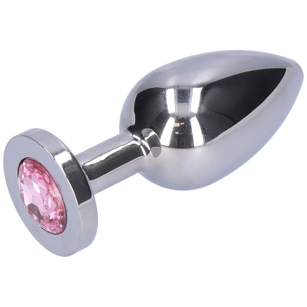 Pink Jewel Metal Weighted Anal Plug TooTimid.com Pink Jewel Metal Weighted Anal Plug TooTimid.com
