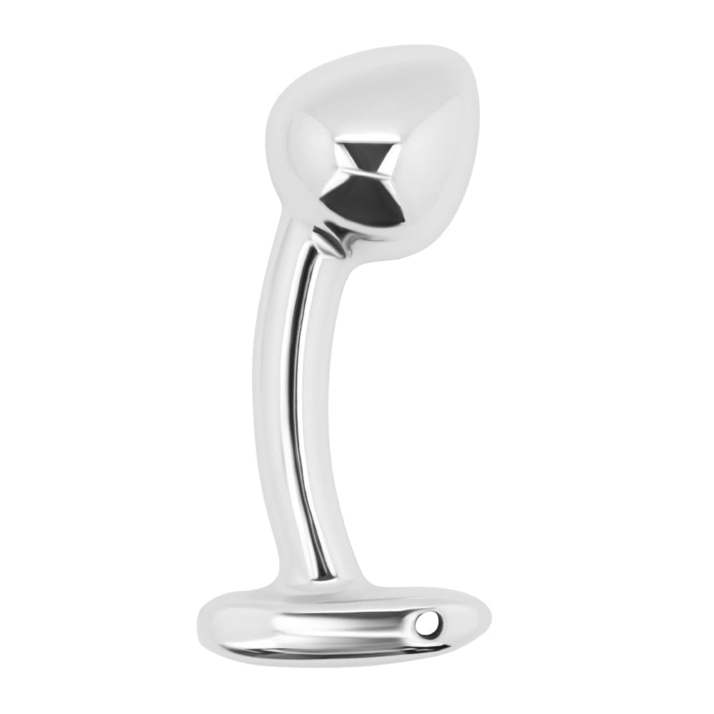 Metal Weighted Prostate Pull Bead Plug With Curved Handle TooTimid.com Metal Weighted Prostate Pull Bead Plug With Curved Handle TooTimid.com