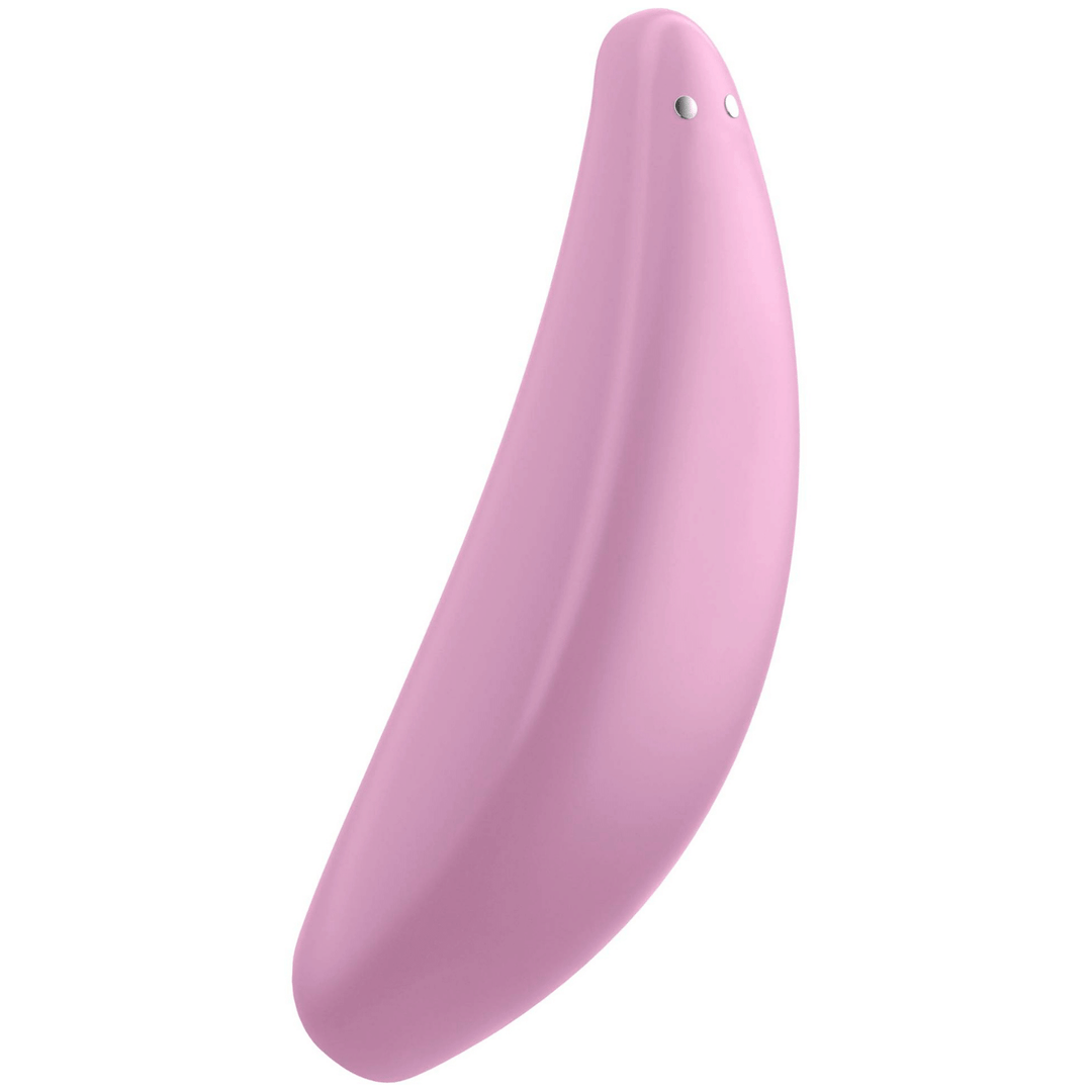 Pink Curved Clit Sucker and Vibrator | Dual Action