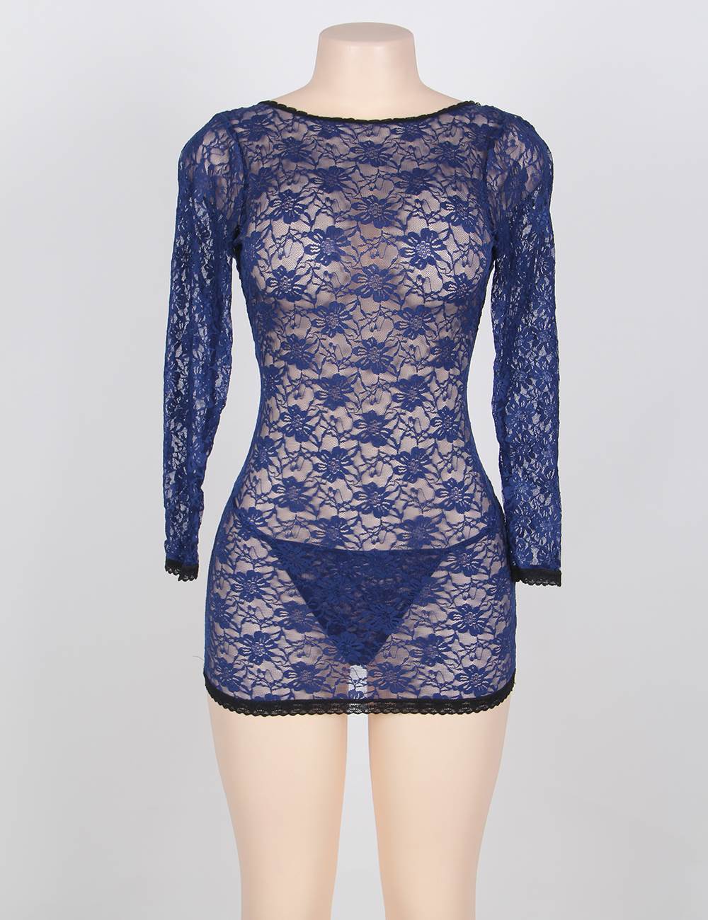 Blue Floral Lace Babydoll – TooTimid.com