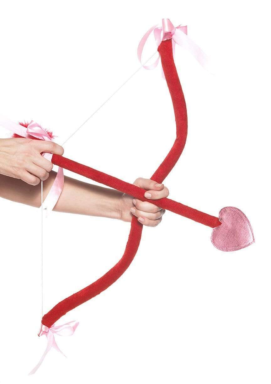 Close up image of the Cupid Bow and arrow. This accessory set is perfect for men or women to complete any sexy Cupid costume or Valentine's lingerie set!
