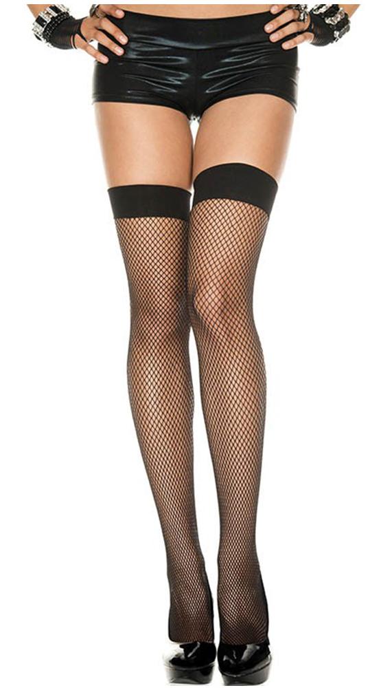 Neon Fishnet Thigh Highs - Lingerie