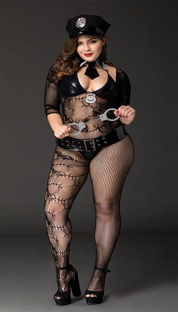 Bodystocking Sexy Adult Police Costume TooTimid.com Bodystocking Sexy Adult Police Costume TooTimid.com