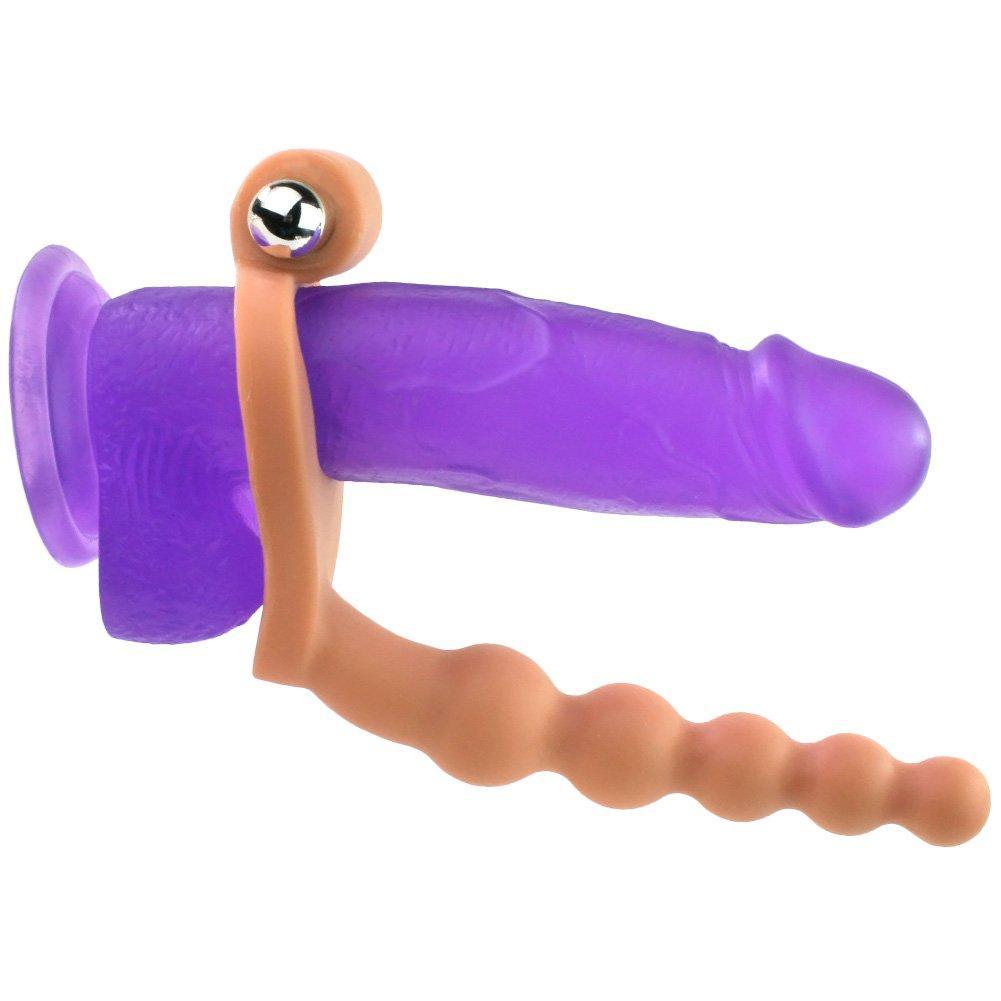 Vibrating Cock Ring with Beaded Anal Probe – TooTimid.com