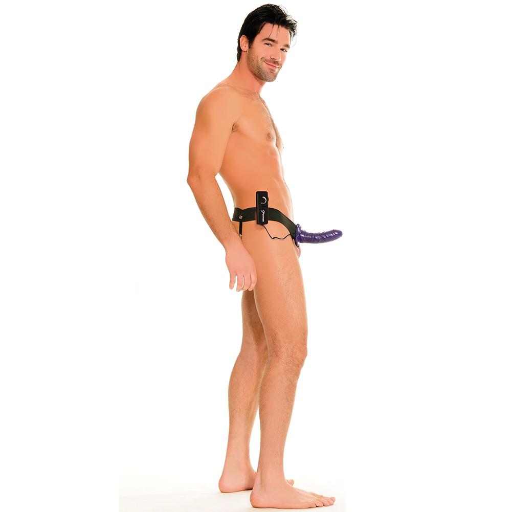 Vibrating Hollow Strap-on - Purple - Male Sex Toys