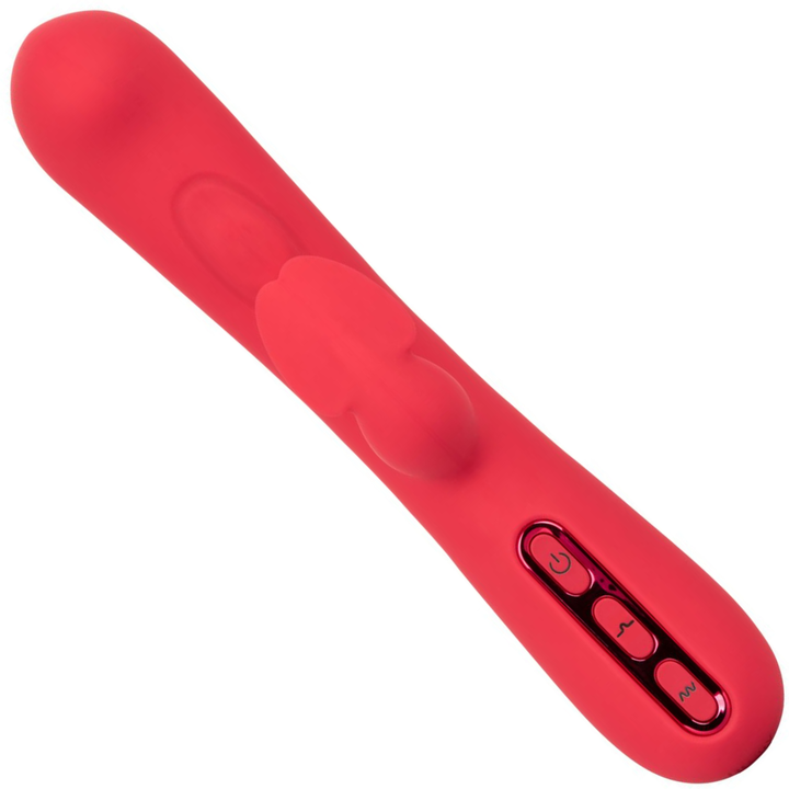 Image of the front of the vibrator! Enhance your next solo session with this luxury vibe that will give you intense blended orgasms! The thumping and throbbing action is unlike any other and you won't be able to get enough of this vibe!