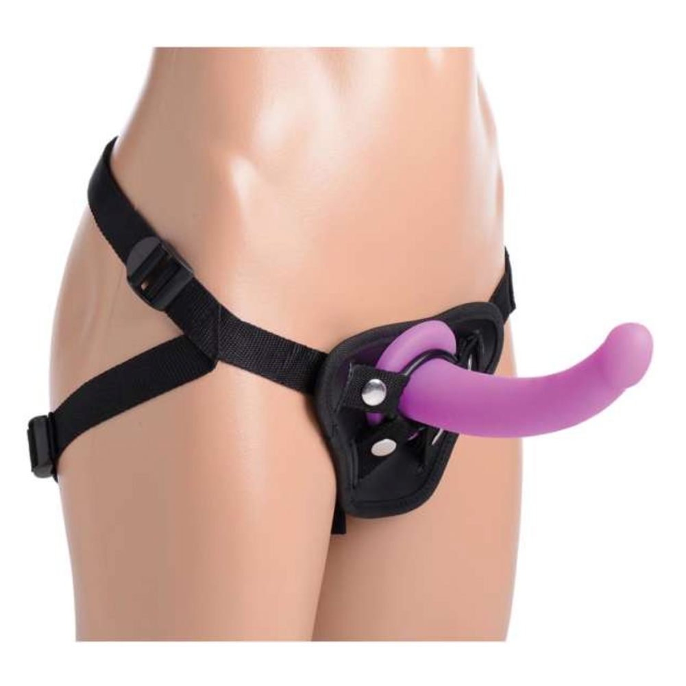Silicone G-Spot Dildo & Sex Harness Set | Couples Essentials  TooTimid.com