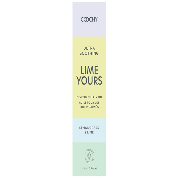 Image displays Lime Yours Hair Oil in packaging.