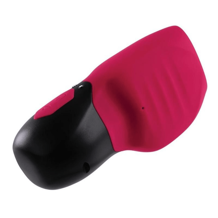 Image displays back side of Gender X Body Kisses Silicone Vibrating Suction Massager.