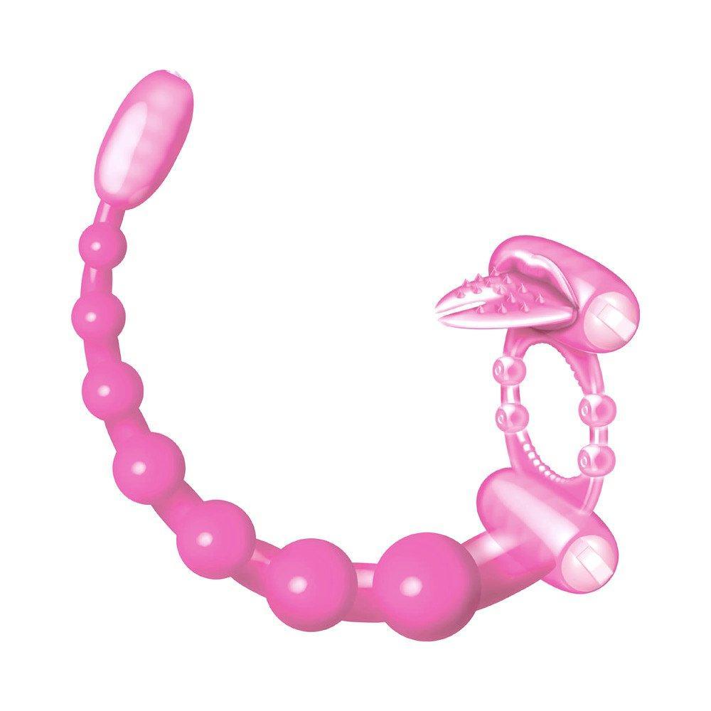 Waterproof Scorpion Dual Vibrating Cockring And Anal Beads TooTimid.com Waterproof Scorpion Dual Vibrating Cockring And Anal Beads TooTimid.com