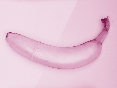 banana with condom on it 