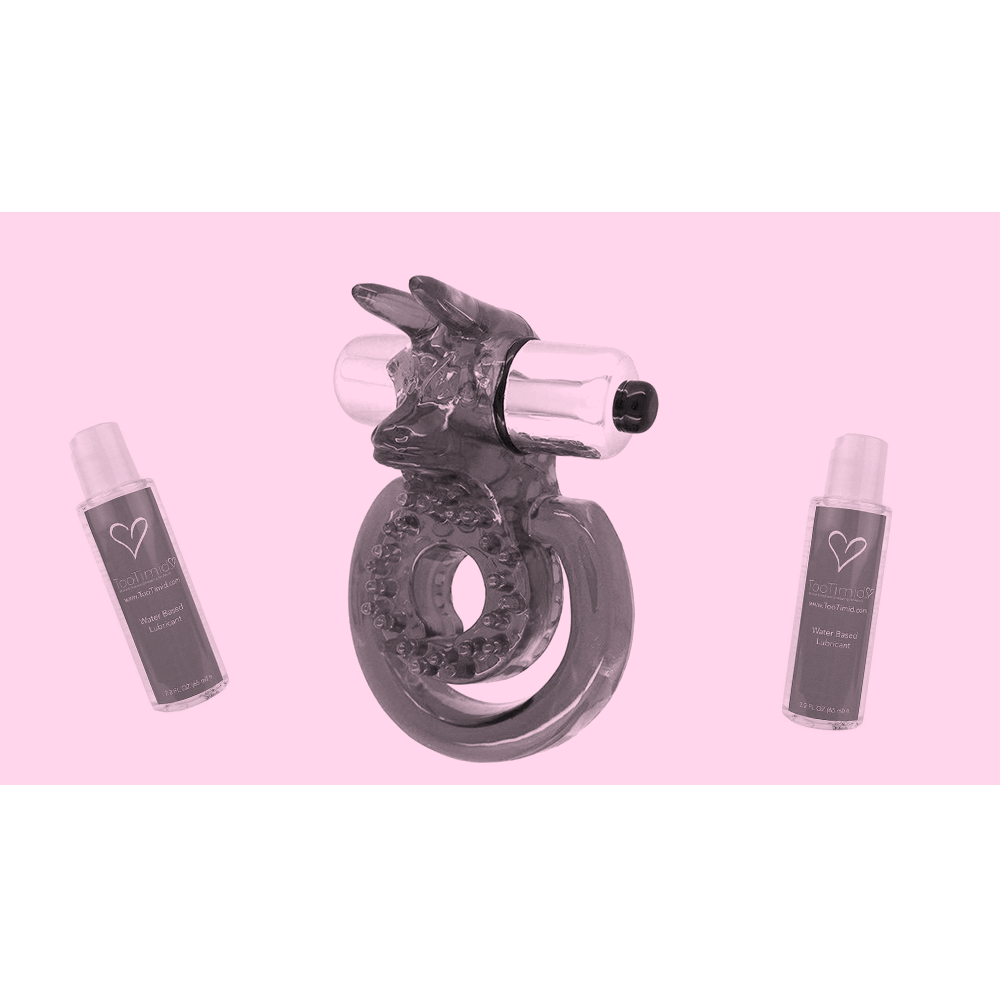 Cock ring and lubricant bottles