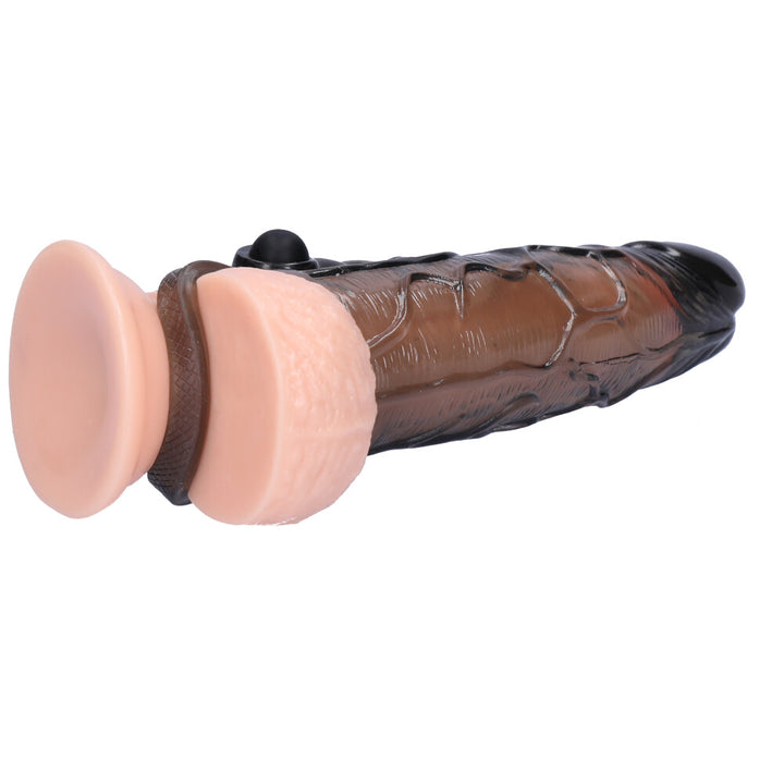 Dual-action penis extender with ball loop