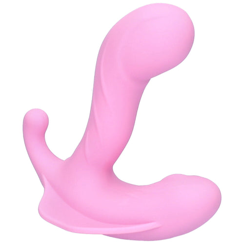 Wearable triple stimulation vibrator facing front right