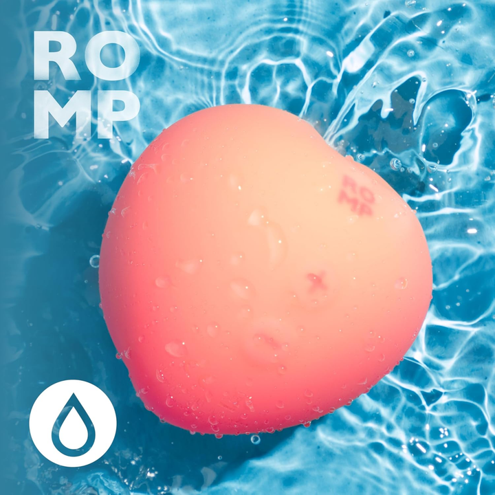 completely waterproof ROMP Pink Peach Rechargeable Clitoral Stimulator 