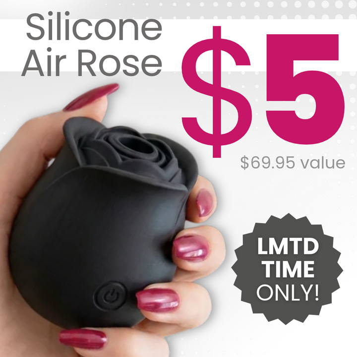 #1 Selling Rose Sex Toy Air Pulse Stimulator in Black